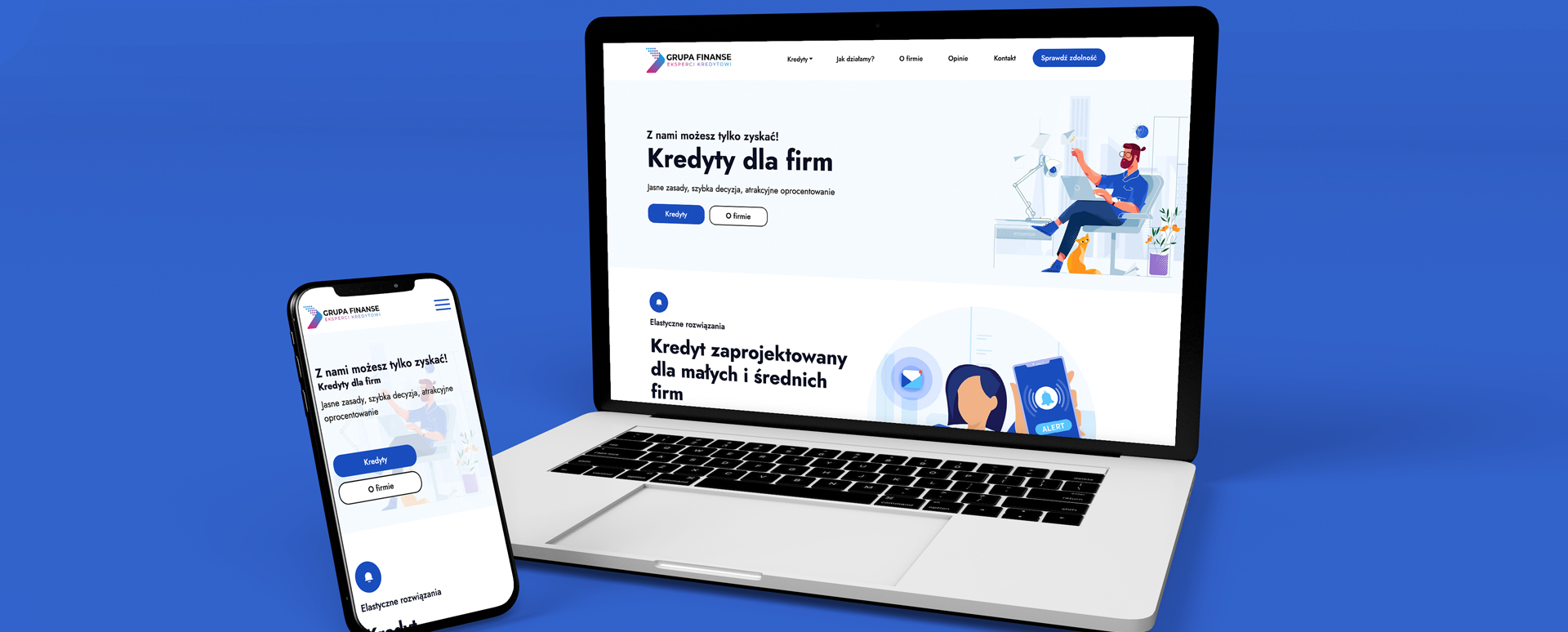 Grupa Finanse - Eksperci Kredytowi - realizacja strony internetowej