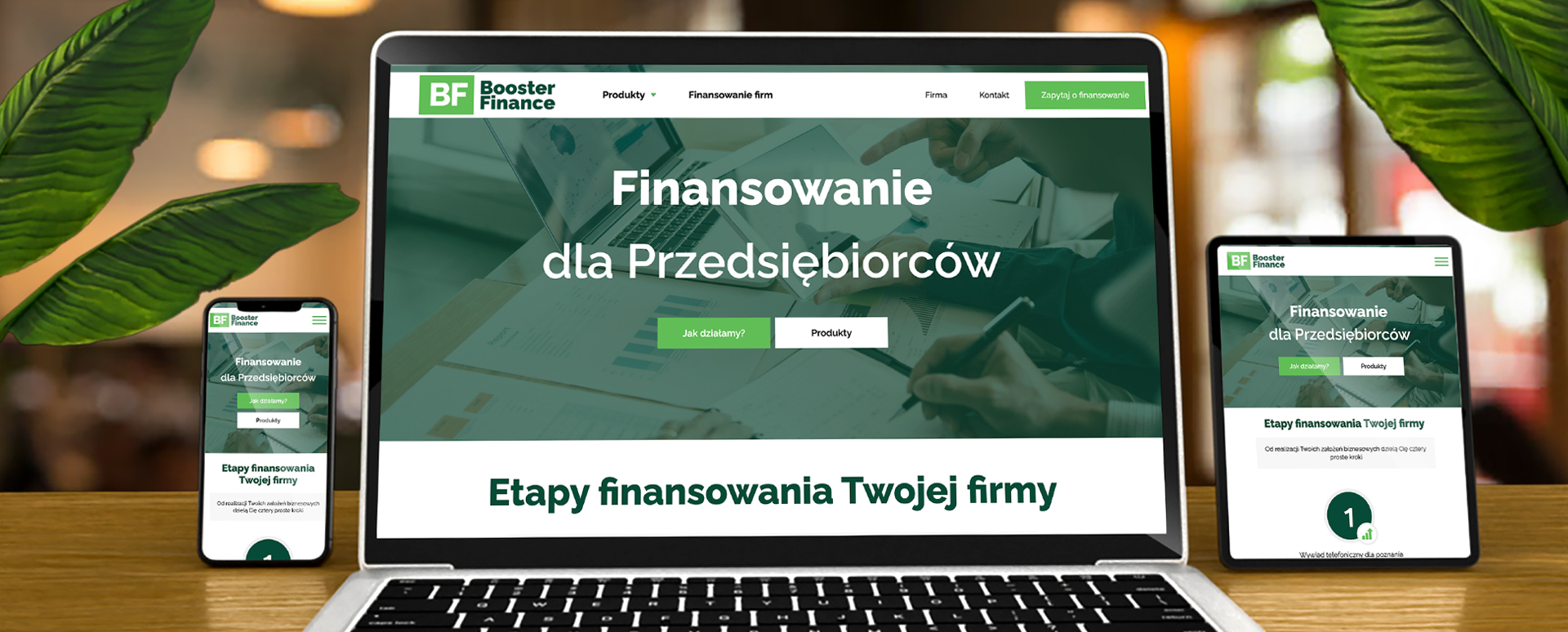 Booster Finance - realizacja strony internetowej