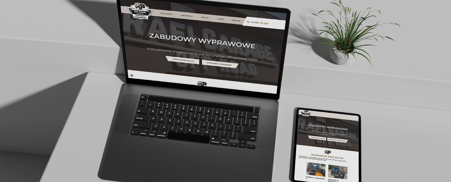 Rafi Garage Off Road - zabudowy wyprawowe - branża motoryzacyjna strona internetowa